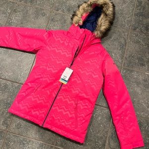 Roxy Dryflight Pink jacket Girls 16 XXL or women’s XS